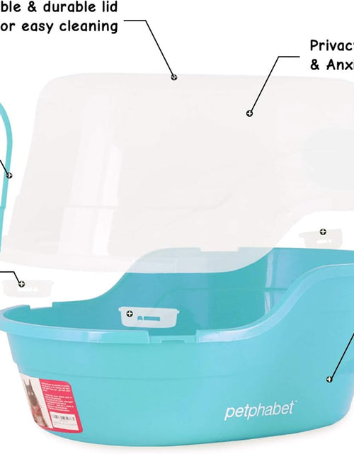 Load image into Gallery viewer, Jumbo Hooded Cat Litter Box, Extra Large, Teal
