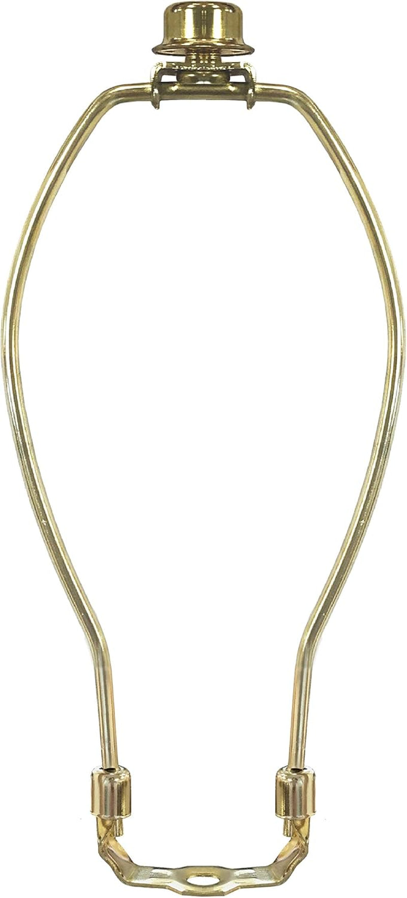 Heavy Duty Harp for Lamp Shade Holder, 7 Inch, Polished Brown Base