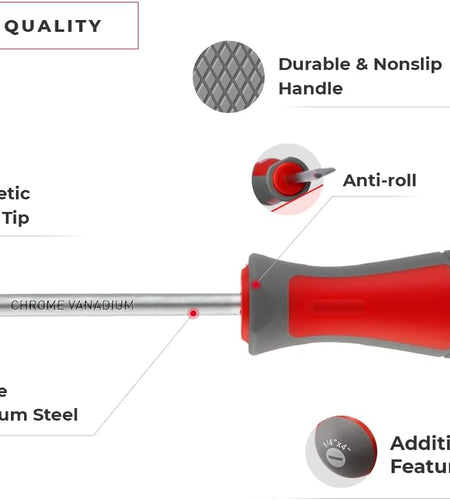 29Pcs Screwdriver Set, Magnetic Phillips and Slotted Tips, Fastening and Loosening Screws VT08-3329