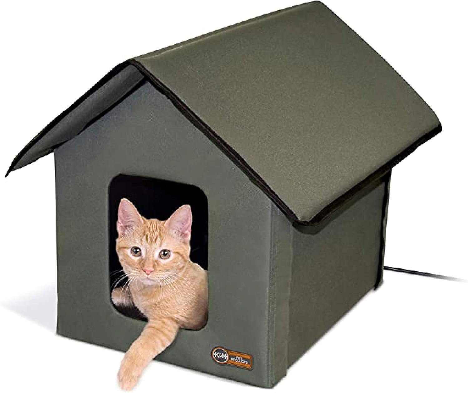 Original Outdoor Heated Kitty House Cat Shelter 19 X 22 X 17 Inches - Heated or Unheated