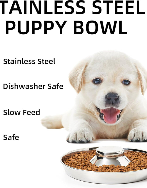 Load image into Gallery viewer, Stainless Steel Puppy Bowls, Set of 2 Puppy Feeder, Dog Food and Water Bowl, Food Feeding Weaning for Small Medium Large Dogs, Pets, M
