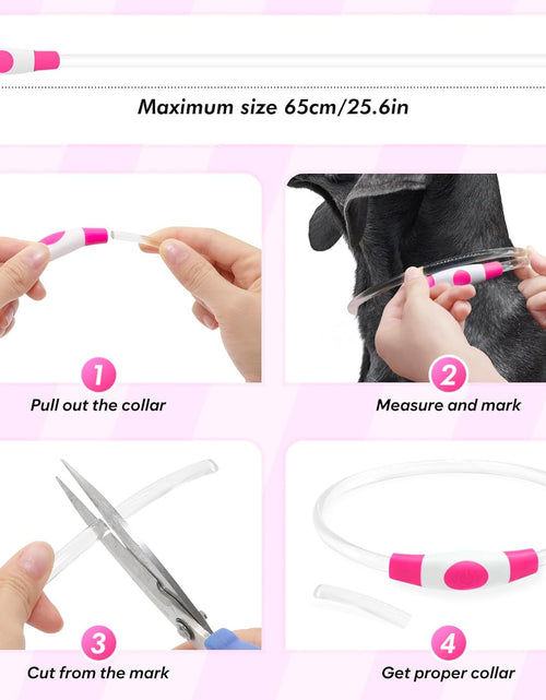 Load image into Gallery viewer, Light up Dog Collars - Rechargeable LED Dog Collar, Glowing Puppy Collar, TPU Cuttable Dog Walking Lights for Small Medium and Large Dogs (Pink-Ii)
