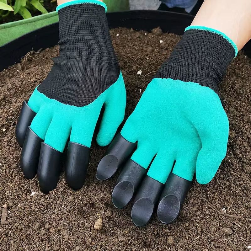 ClawMaster Garden Gloves – Digging & Planting Gloves with Non-Slip Grip and Built-In Claws