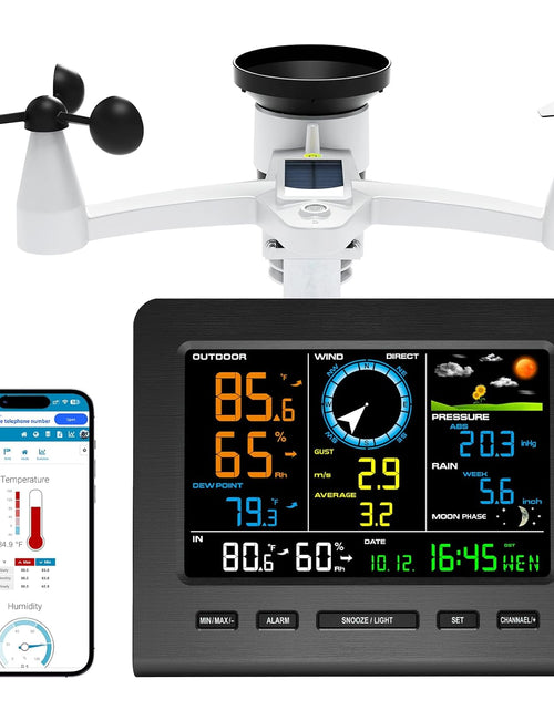 Load image into Gallery viewer, Smartweather Pro™ – Wifi Wireless Indoor &amp; Outdoor Weather Station with Rain, Wind &amp; Temp Monitoring
