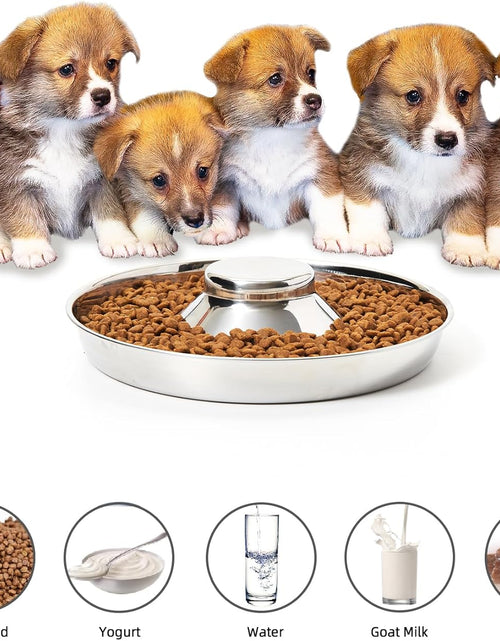 Load image into Gallery viewer, Stainless Steel Puppy Bowls, Set of 2 Puppy Feeder, Dog Food and Water Bowl, Food Feeding Weaning for Small Medium Large Dogs, Pets, M
