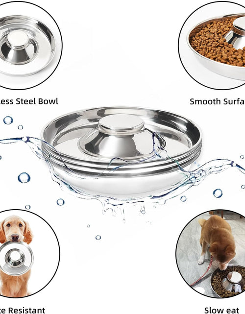Load image into Gallery viewer, Stainless Steel Puppy Bowls, Set of 2 Puppy Feeder, Dog Food and Water Bowl, Food Feeding Weaning for Small Medium Large Dogs, Pets, M
