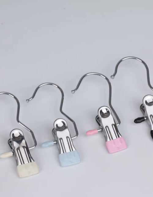 Load image into Gallery viewer, SpaceSaver 360° Rotating Boot Hanger – Portable &amp; Space-Saving Stainless Steel Clip for Closet &amp; Travel
