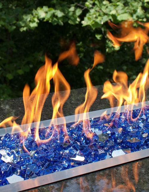 Load image into Gallery viewer, High Luster, 1/2" Reflective Tempered Fire Glass in Meridian Blue | 10 Pound Jar
