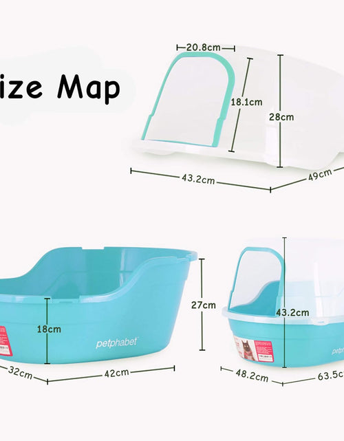 Load image into Gallery viewer, Jumbo Hooded Cat Litter Box, Extra Large, Teal
