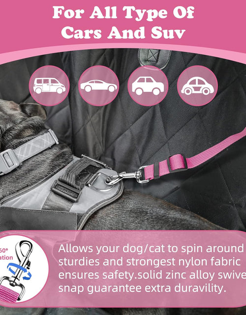 Load image into Gallery viewer, 2 Packs Dog Cat Safety Seat Belt Strap Car Headrest Restraint Adjustable Nylon Fabric Dog Restraints Vehicle Seatbelts Harness
