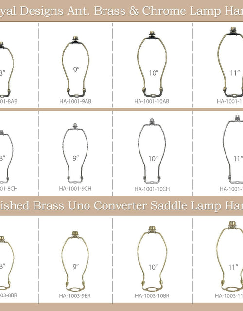 Load image into Gallery viewer, Heavy Duty Harp for Lamp Shade Holder, 7 Inch, Polished Brown Base
