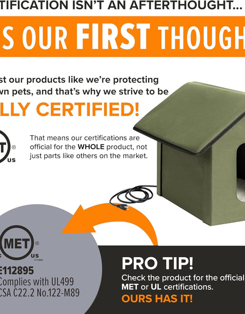 Load image into Gallery viewer, Original Outdoor Heated Kitty House Cat Shelter 19 X 22 X 17 Inches - Heated or Unheated
