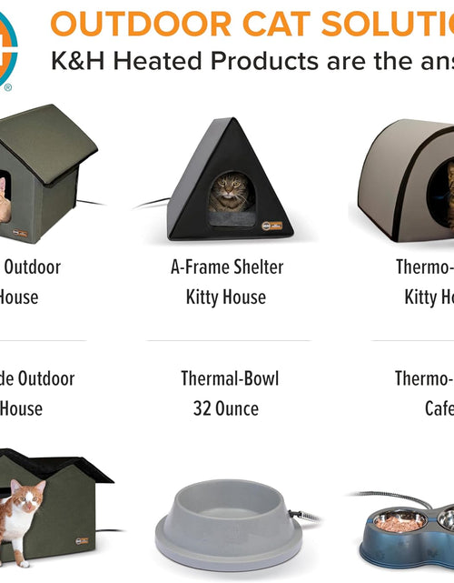 Load image into Gallery viewer, Original Outdoor Heated Kitty House Cat Shelter 19 X 22 X 17 Inches - Heated or Unheated
