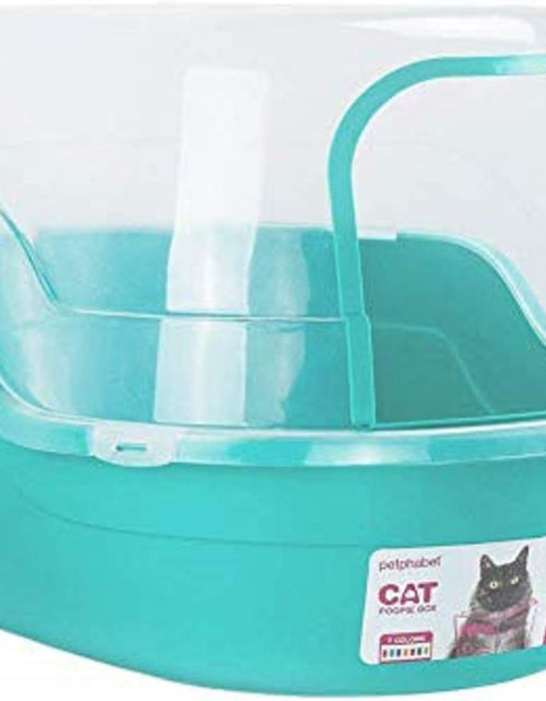 Load image into Gallery viewer, Jumbo Hooded Cat Litter Box, Extra Large, Teal
